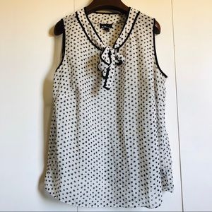 1X ALYC WOMAN POLKA DOTTED SHEER TOP